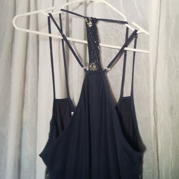 Navy blue Angie gypsy style party dress - Picture 4 of 4
